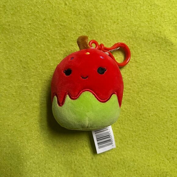 Squishmallows Keir Candy Apple Plush 3.5” Clip On new Keychain Halloween - Picture 1 of 2